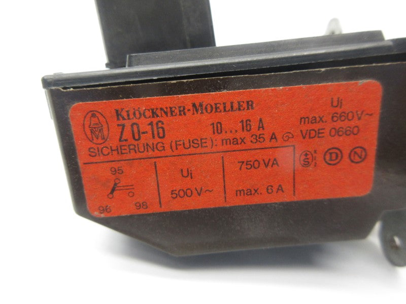 KLOCKNER MOELLER Z0-16 660V 10-16A NSNP