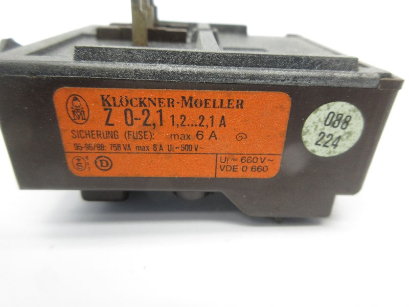 KLOCKNER MOELLER Z0-2,1 660V 1.2-2.1A NSNP