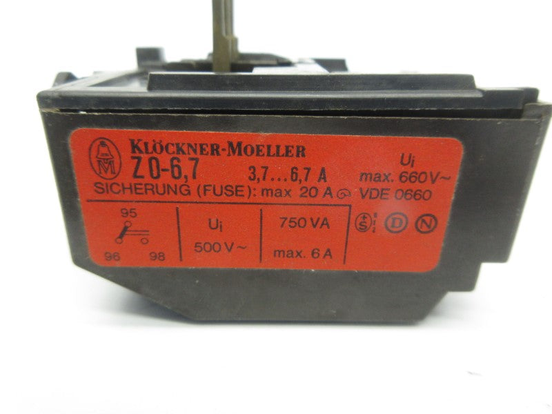 KLOCKNER MOELLER Z0-6,7 660V 3.7-6.7A NSNP