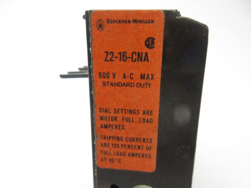 KLOCKNER MOELLER Z2-16-CNA 600VAC 10-16A NSNP