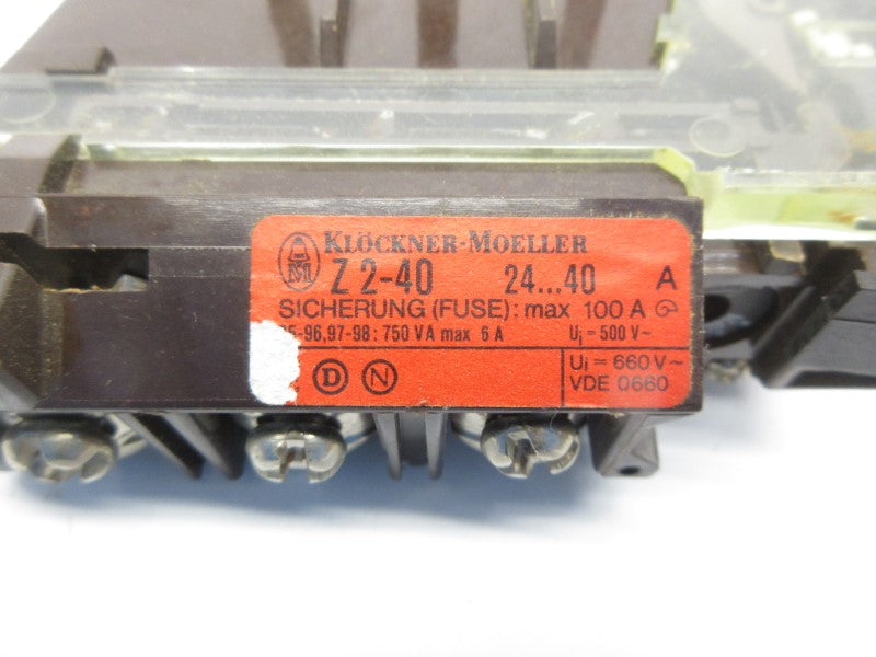 KLOCKNER MOELLER Z2-40 660V 24-40A NSNP