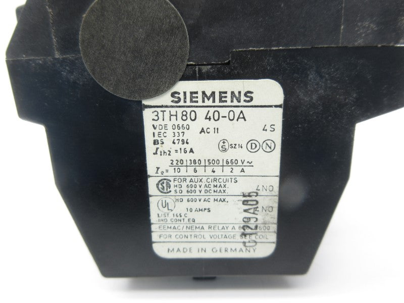 SIEMENS 3TH8040-0A 115V 16A NSNP