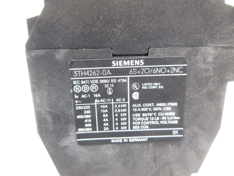 SIEMENS 3TH4262-0A 115V NSNP
