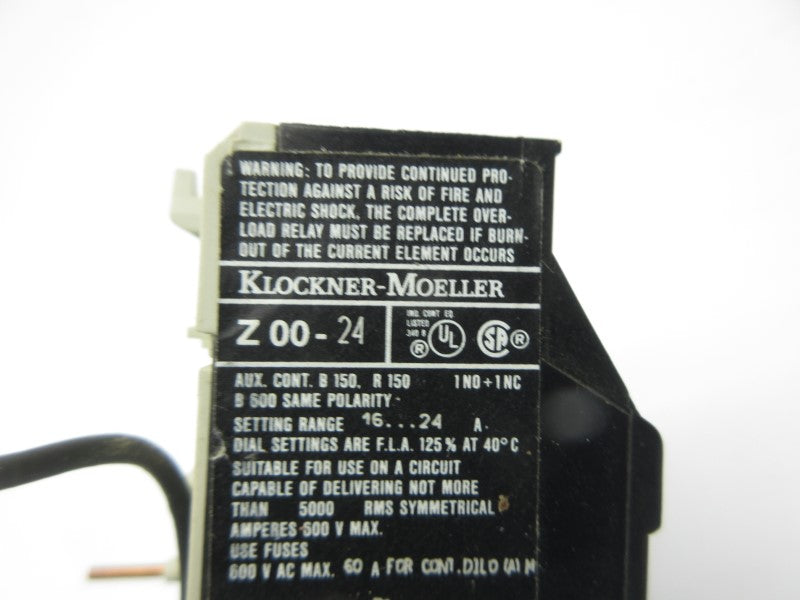 KLOCKNER MOELLER Z00-24 600V 16-24A NSNP