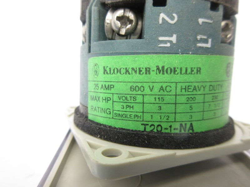 KLOCKNER MOELLER T20-1-NA 600VAC 25A NSNP