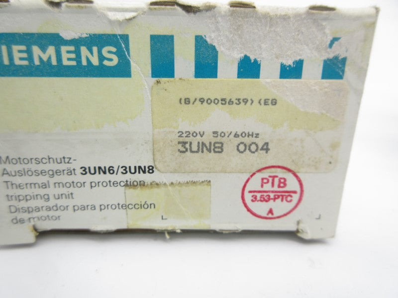 SIEMENS 3UN8-004 220V 4A NSMP