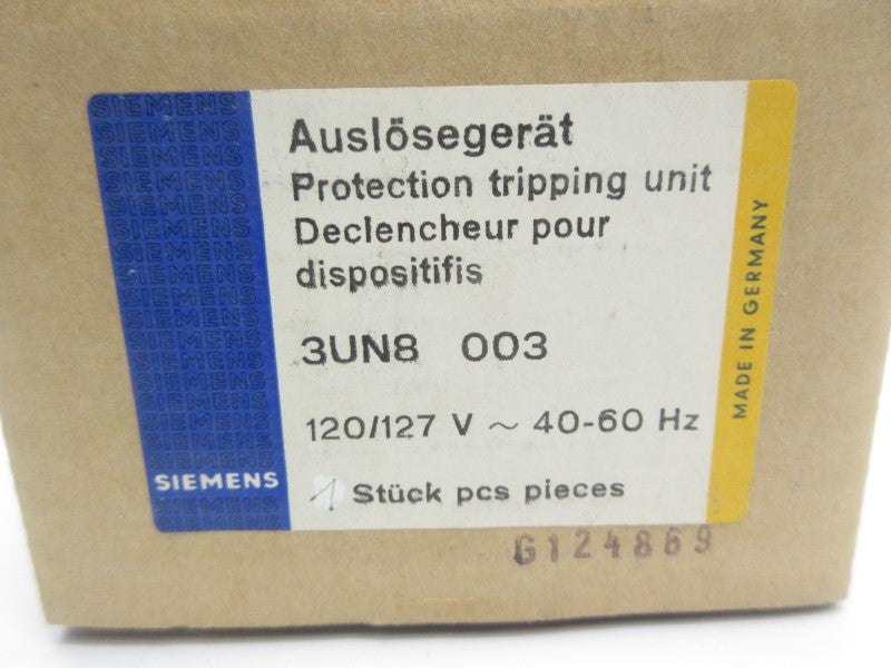 SIEMENS 3UN8003 120/127V NSMP