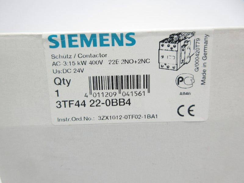 SIEMENS 3TF4422-0BB4 24VDC NSMP