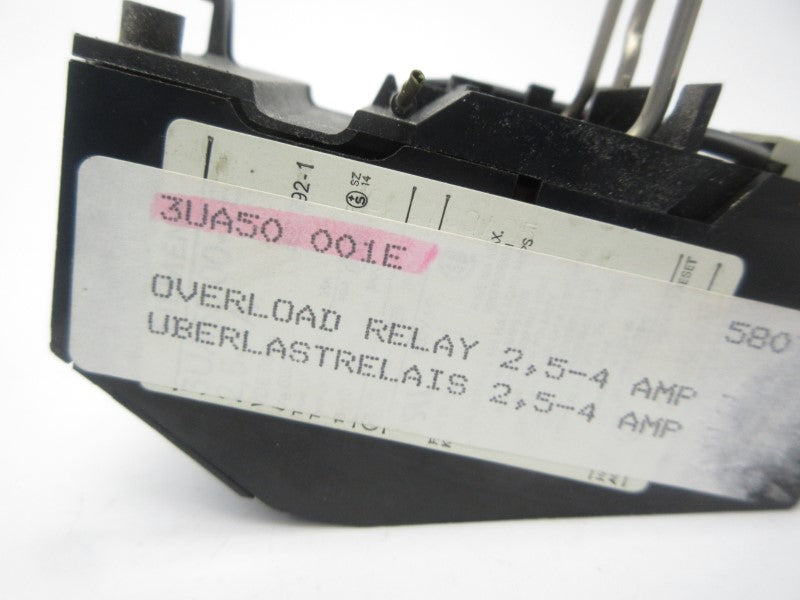 SIEMENS 3UA50-001E 2.5-4A NSNP