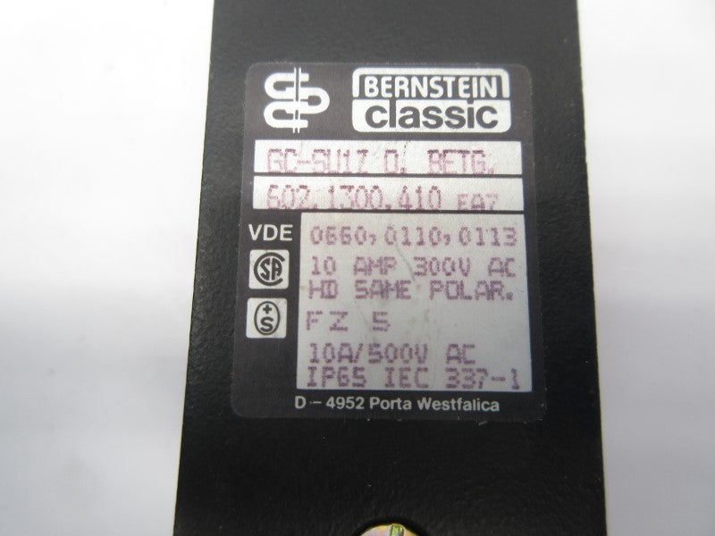 BERNSTEIN GC-SU1ZO.BETG. 602.1300.410 500VAC 10A (AS PICTURED) NSNP