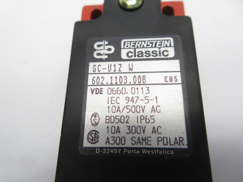 BERNSTEIN GC-U1ZW 602.1103.008 500VAC 10A NSNP