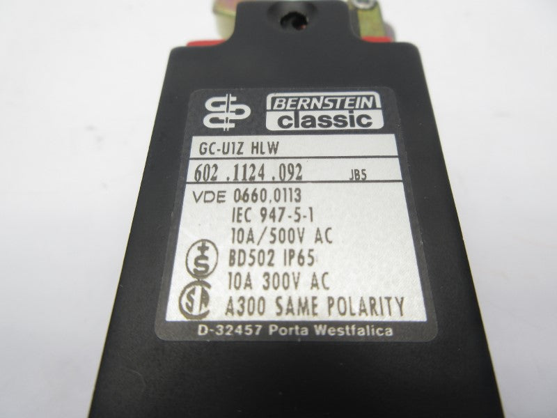 BERNSTEIN GC-U1ZHLW 602.1124.092 500VAC 10A NSNP