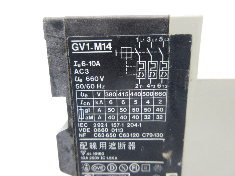 TELEMECANIQUE GV1-M14 660V 6-10A NSNP