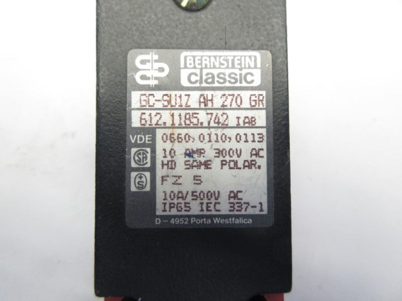 BERNSTEIN GC-SU1ZAH270GR 612.1185.742 500VAC 10A UNMP