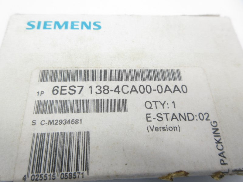 SIEMENS 6ES7138-4CA00-0AA0 24VDC NSFS
