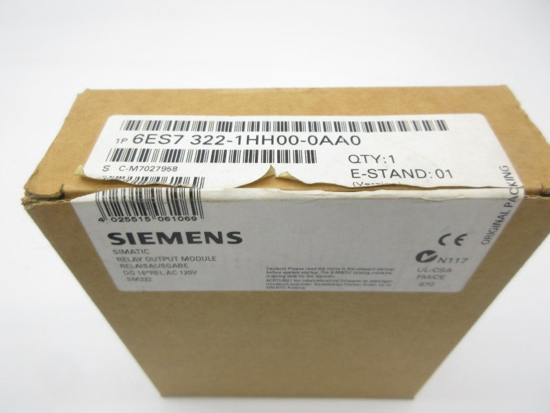 SIEMENS 6ES7322-1HH00-0AA0 120VAC NSMP