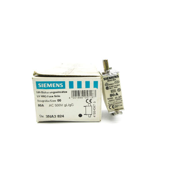 SIEMENS 3NA3824 600VAC 80A (PKG OF 9) NSMP