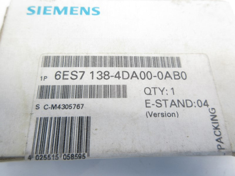 SIEMENS 6ES7138-4DA00-0AB0 24V NSFS