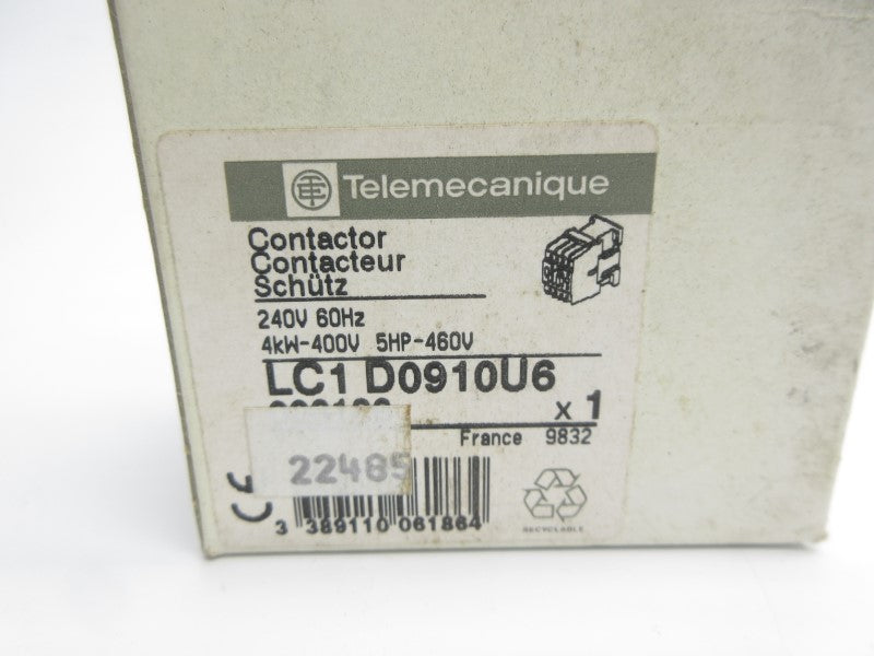 TELEMECANIQUE LC1D0910U6 240V NSMP