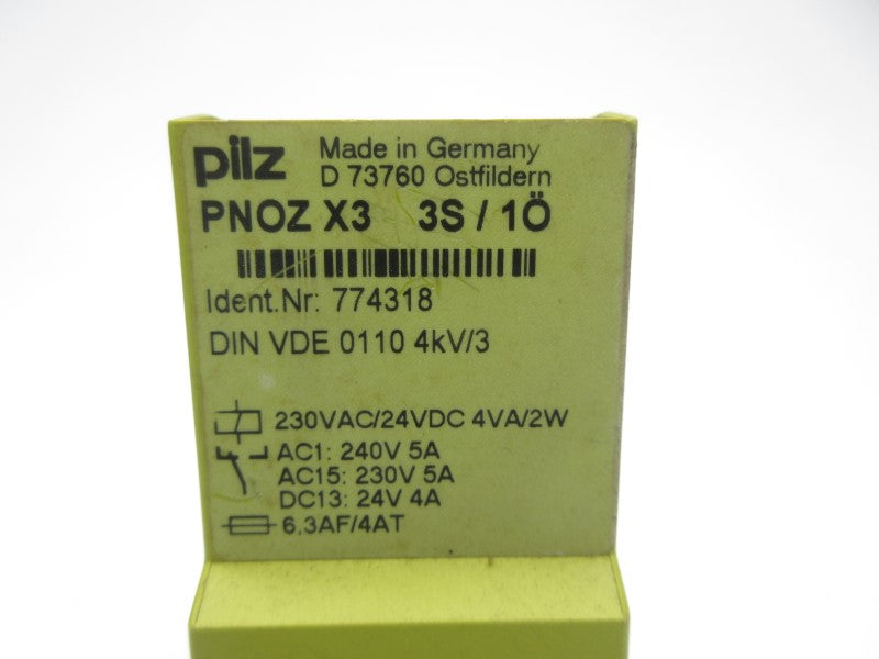 PILZ PNOZX33S/1O 774318 230VAC UNMP