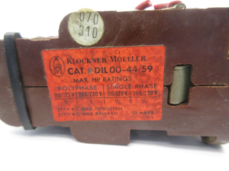 KLOCKNER MOELLER DIL00-44/59 15/110V 10A UNMP