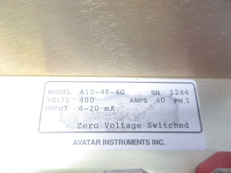 AVATAR INSTRUMENTS A1Z-48-40 480V 40A NSNP