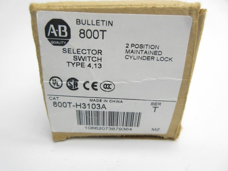 ALLEN BRADLEY 800T-H3103A SER. T (BR/WH) NSMP