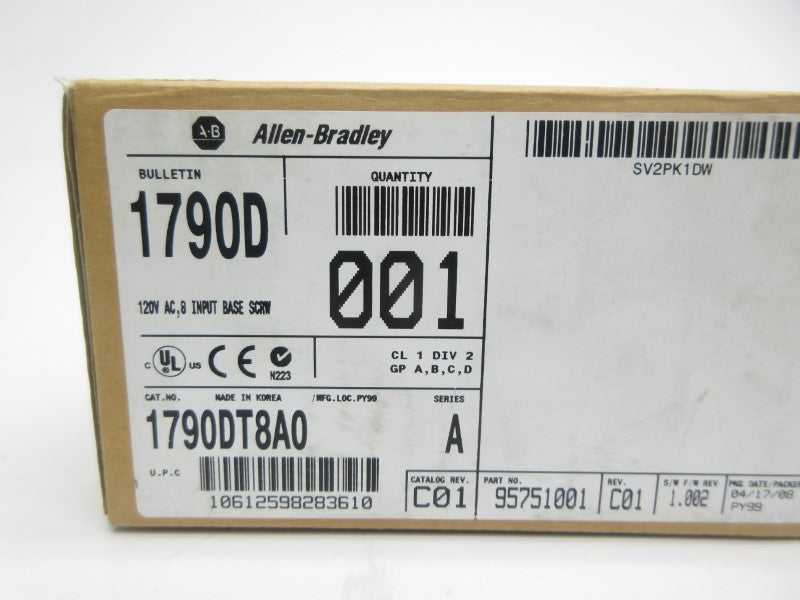ALLEN BRADLEY 1790D-T8A0 SER. A F/W 1.002 120VAC NSMP