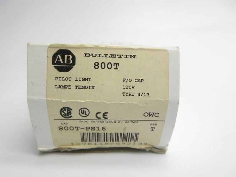 ALLEN BRADLEY 800T-PS16 SER. T 120V (WH) NSMP