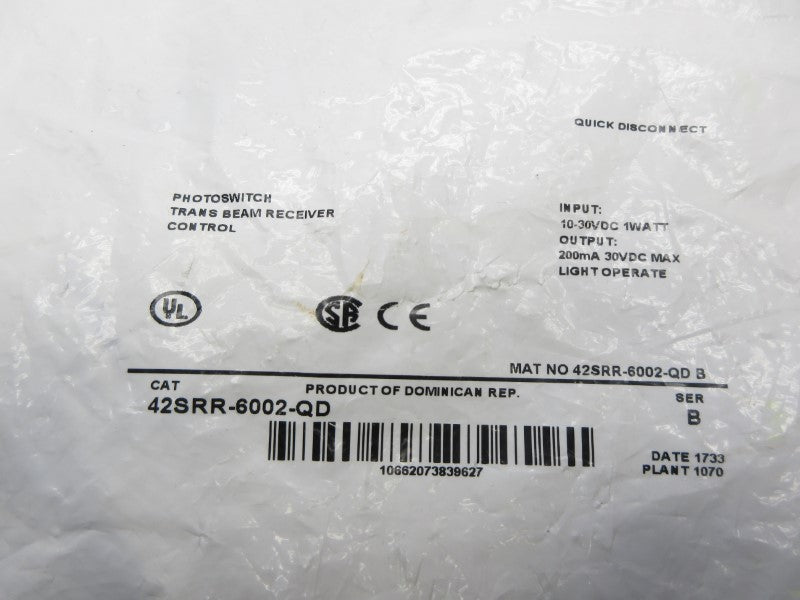 ALLEN BRADLEY 42SRR-6002-QD SER. B 10-30VDC NSMP
