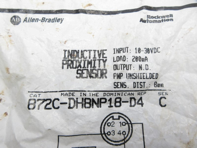 ALLEN BRADLEY 872C-DH8NP18-D4 SER. C 10-30VDC NSMP