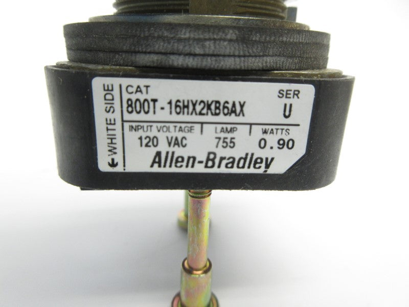 ALLEN BRADLEY 800T-16HX2KB6AX SER. U 120VAC (AS PICTURED1) NSNP