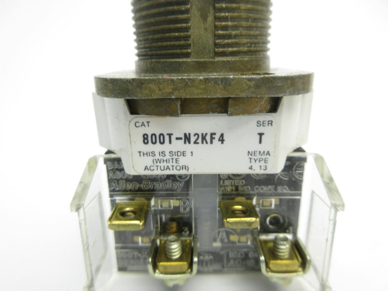 ALLEN BRADLEY 800T-N2KF4 SER. T (AS PICTURED1) NSNP