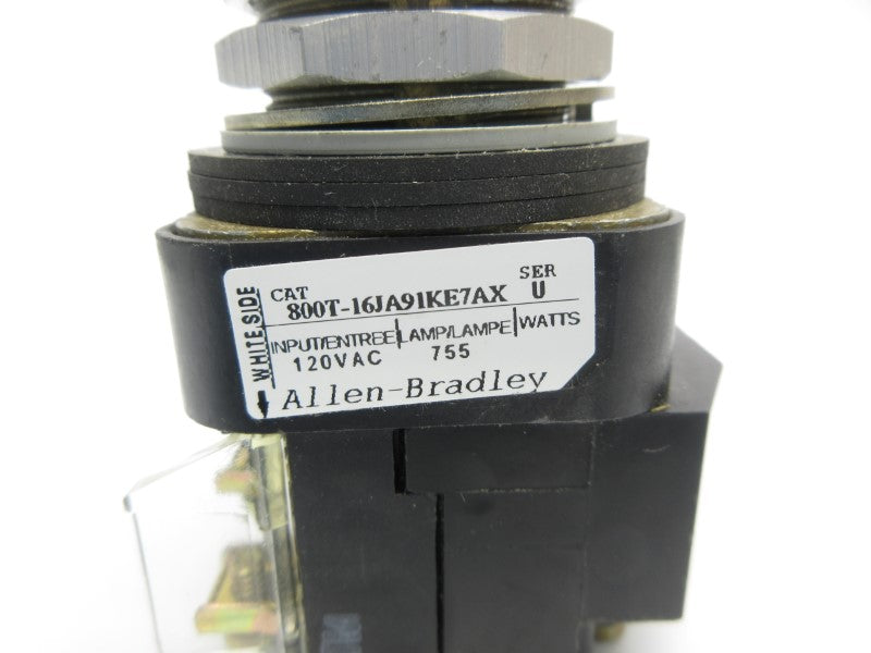 ALLEN BRADLEY 800T-16JA91KE7AX SER. U 120VAC NSNP