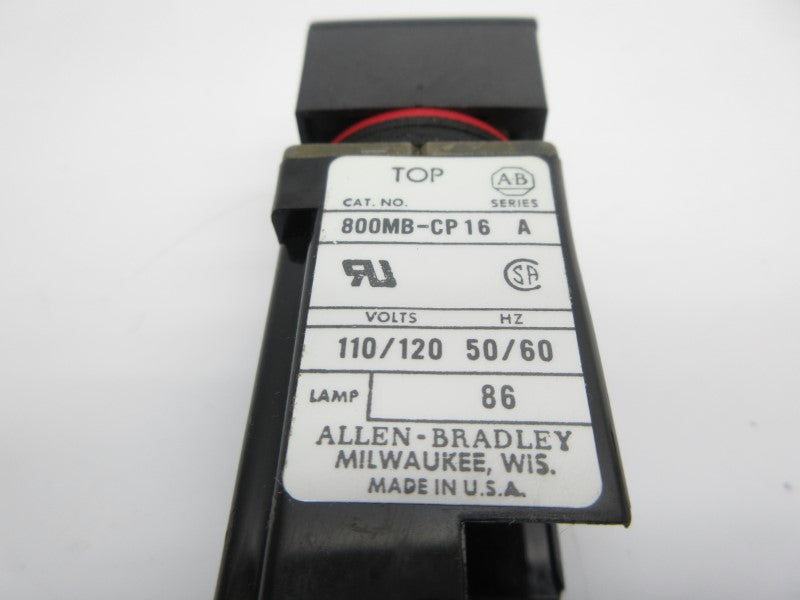 ALLEN BRADLEY 800MB-CP16W SER. A 110/120V UNMP