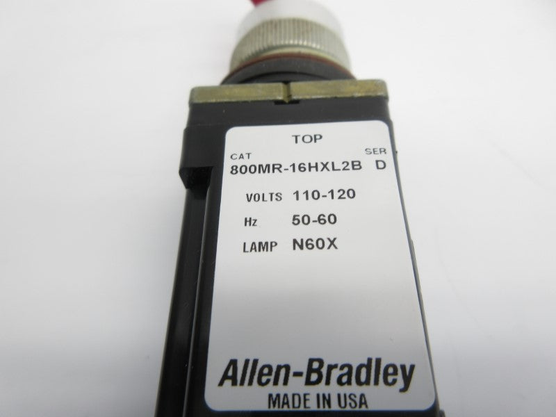 ALLEN BRADLEY 800MR-16HXL2B SER. D 110-120V UNMP