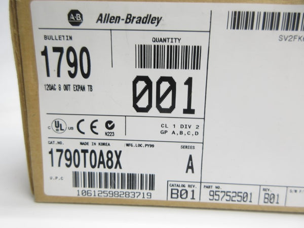 ALLEN BRADLEY 1790-T0A8X SER. A 120VAC 0.5A NSMP