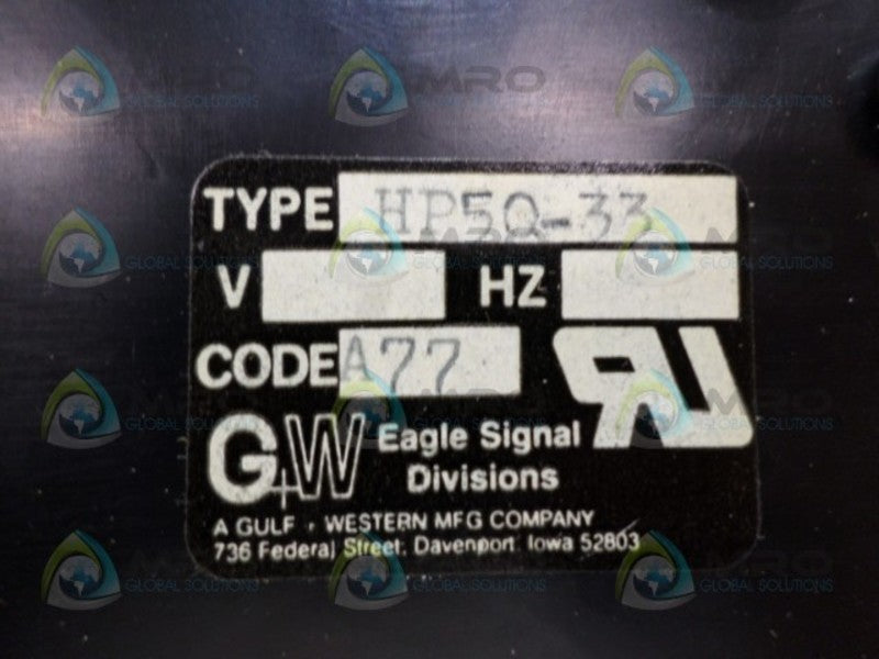 EAGLE SIGNAL HP50-33 SURFACE MOUNTING ADAPTER  NSNP