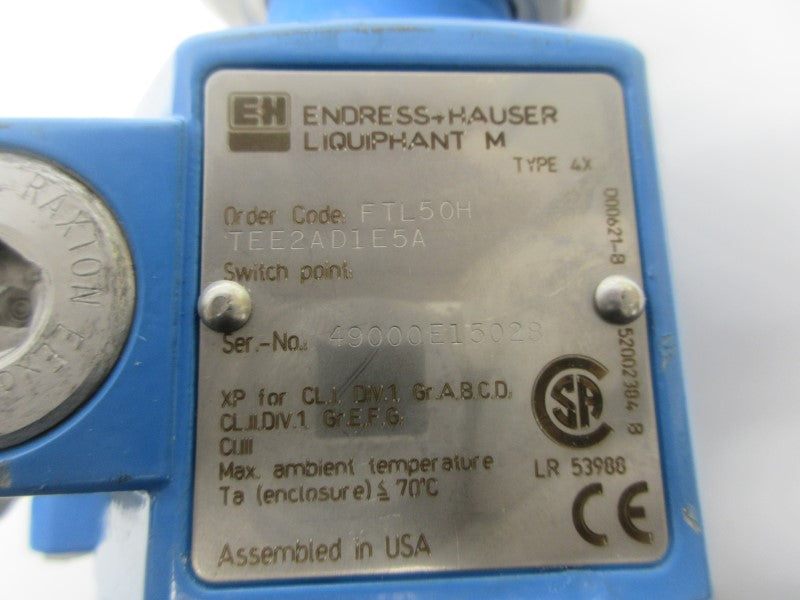 ENDRESS+HAUSER FTL50HTEE2AD1E5A 250VAC NSNP