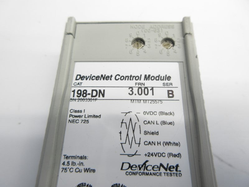 ALLEN BRADLEY 198-DN SER. B F/W 3.001 NSNP