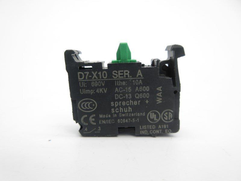 SPRECHER+SCHUH D7-X10 SER. A 690V 10A NSNP