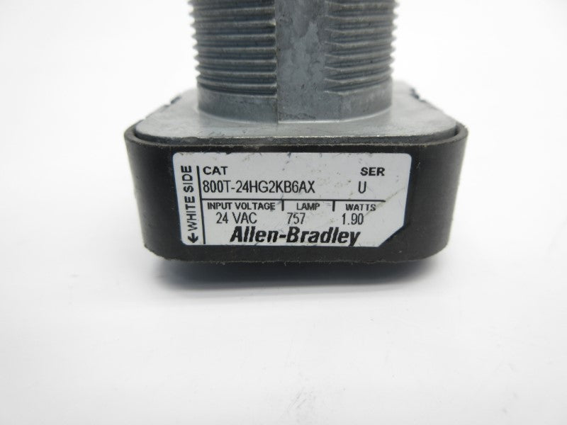 ALLEN BRADLEY 800T-24HG2KB6AX SER. U 24VAC (AS PICTURED) NSNP