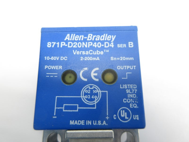 ALLEN BRADLEY 871P-D20NP40-D4 SER. B 10-60VDC NSNP