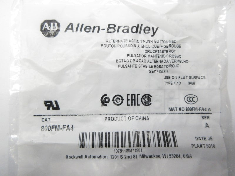 ALLEN BRADLEY 800FM-FA4 SER. A NSMP