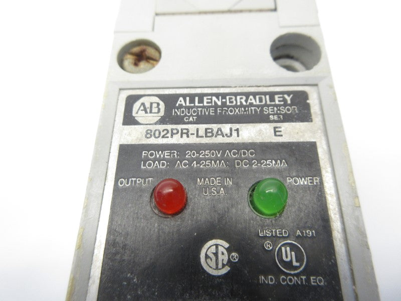 ALLEN BRADLEY 802PR-LBAJ1 SER. E 20-250VAC UNMP