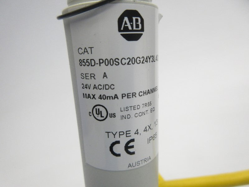 ALLEN BRADLEY 855D-P00SC20G24Y3L4Q1 SER. A 24VAC/DC UNMP