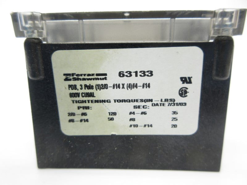 FERRAZ SHAWMUT 63133 600V UNMP