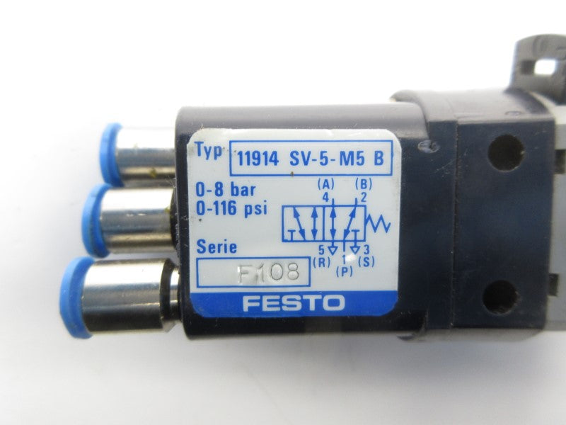 FESTO SV-5-M5B 11914 0-116PSI UNMP