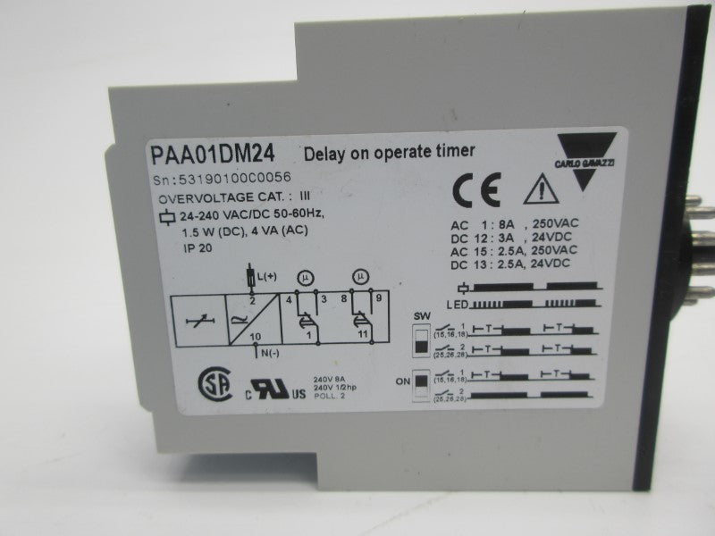 CARLO GAVAZZI PAA01DM24 24-240VAC/DC 0.1S-10H UNMP
