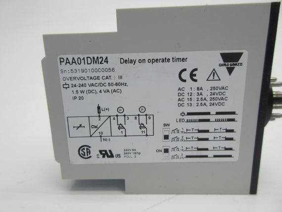 CARLO GAVAZZI PAA01DM24 24-240VAC/DC 0.1S-10H UNMP